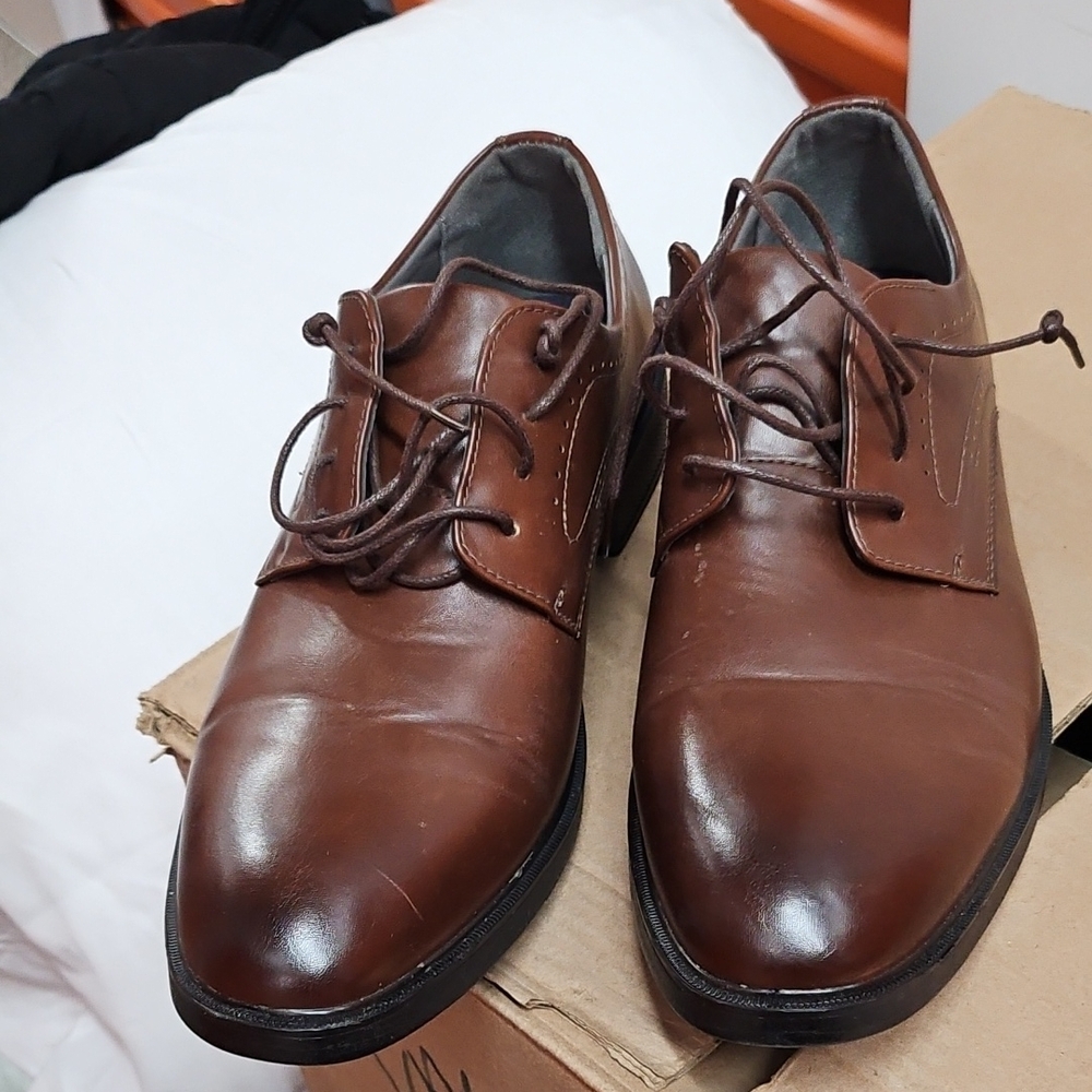 Deer Stags Men's Brown Leather Oxfords